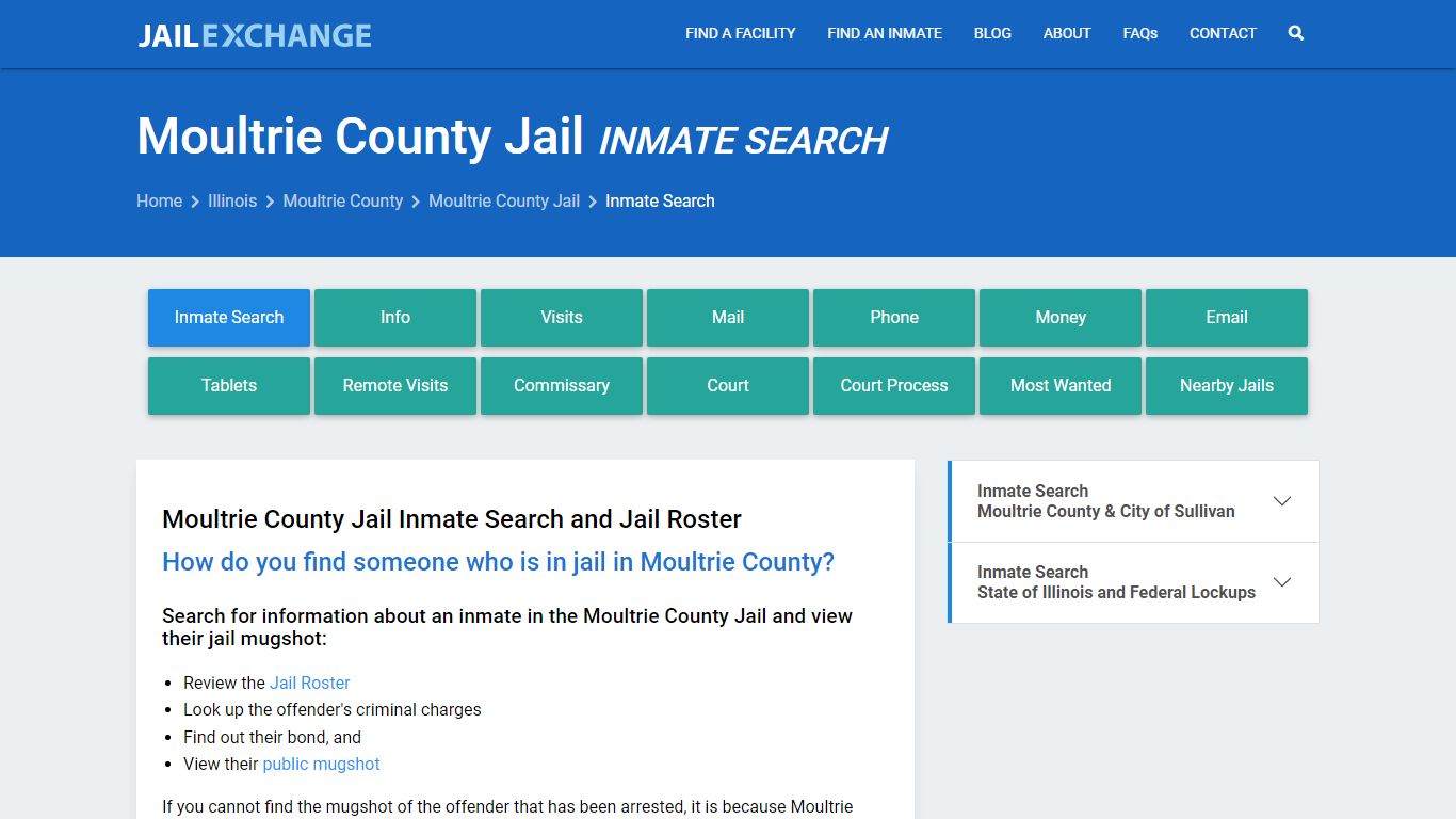 Inmate Search: Roster & Mugshots - Moultrie County Jail, IL
